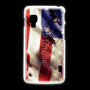 Coque LG L5 2 Drapeau USA avec arme