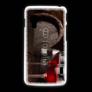 Coque LG L5 2 Verres de vin rouge et tonneaux