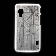 Coque LG L5 2 Rose des vents sur fond en bois