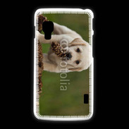 Coque LG L5 2 Chiot labrador avec pomme de pin