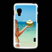 Coque LG L5 2 Cocktail noix de coco sur la plage 5