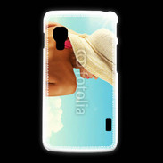 Coque LG L5 2 Femme à chapeau de plage
