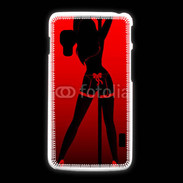 Coque LG L5 2 Pole danseuse noir et rouge