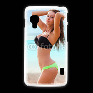 Coque LG L5 2 Belle femme à la plage 10