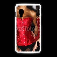 Coque LG L5 2 Belles et sexy en noir et rouge