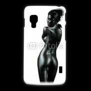 Coque LG L5 2 Femme nue body painting noir et blanc 3