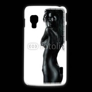 Coque LG L5 2 Femme nue body painting noir et blanc 4