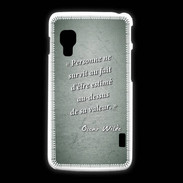 Coque LG L5 2 Survie valeur Vert Citation Oscar Wilde
