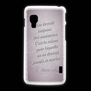 Coque LG L5 2 Toujours amoureux Rose Citation Oscar Wilde