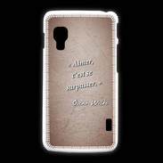 Coque LG L5 2 Aimer Rouge Citation Oscar Wilde