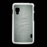 Coque LG L5 2 Aimer Vert Citation Oscar Wilde