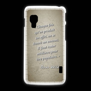 Coque LG L5 2 Chaque fois Sepia Citation Oscar Wilde