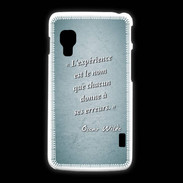 Coque LG L5 2 Expérience Turquoise Citation Oscar Wilde