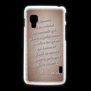 Coque LG L5 2 Homme animal Rouge Citation Oscar Wilde