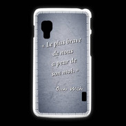 Coque LG L5 2 Brave Bleu Citation Oscar Wilde