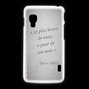 Coque LG L5 2 Brave Gris Citation Oscar Wilde