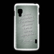 Coque LG L5 2 Cynique Vert Citation Oscar Wilde