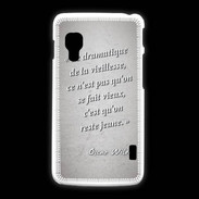 Coque LG L5 2 Dramatique vieillesse Gris Citation Oscar Wilde