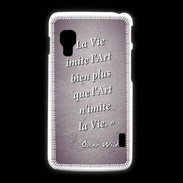 Coque LG L5 2 Vie art Violet Citation Oscar Wilde