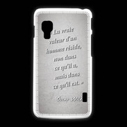 Coque LG L5 2 Vrai valeur Gris Citation Oscar Wilde