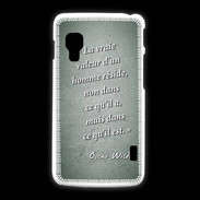 Coque LG L5 2 Vraie valeur Vert Citation Oscar Wilde