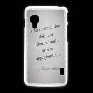 Coque LG L5 2 La conversation Gris Citation Oscar Wilde
