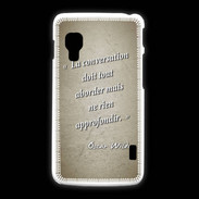 Coque LG L5 2 La conversation Sepia Citation Oscar Wilde