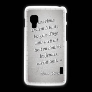 Coque LG L5 2 Les vieux Gris Citation Oscar Wilde