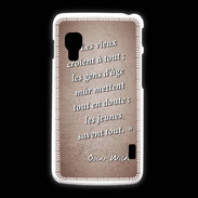 Coque LG L5 2 Les vieux Rouge Citation Oscar Wilde