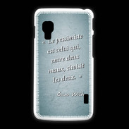 Coque LG L5 2 Pessimiste Turquoise Citation Oscar Wilde