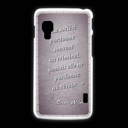Coque LG L5 2 Société rêveur Violet Citation Oscar Wilde