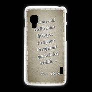 Coque LG L5 2 Ame nait Sepia Citation Oscar Wilde
