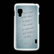 Coque LG L5 2 Ame nait Turquoise Citation Oscar Wilde