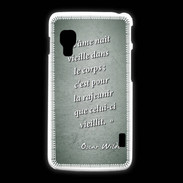 Coque LG L5 2 Ame nait Vert Citation Oscar Wilde