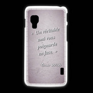 Coque LG L5 2 Ami poignardée Rose Citation Oscar Wilde