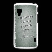 Coque LG L5 2 Ami poignardée Vert Citation Oscar Wilde