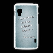 Coque LG L5 2 Ami poignardée Turquoise Citation Oscar Wilde