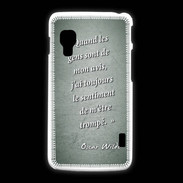 Coque LG L5 2 Avis gens Vert Citation Oscar Wilde