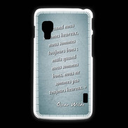 Coque LG L5 2 Bons heureux Turquoise Citation Oscar Wilde