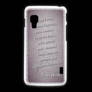 Coque LG L5 2 Bons heureux Violet Citation Oscar Wilde