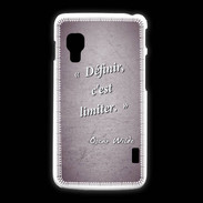 Coque LG L5 2 Définir Violet Citation Oscar Wilde