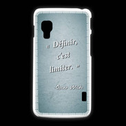 Coque LG L5 2 Définir Turquoise Citation Oscar Wilde