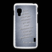 Coque LG L5 2 Gens attrayants Bleu Citation Oscar Wilde