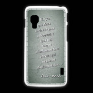Coque LG L5 2 Gens attrayants Vert Citation Oscar Wilde