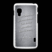 Coque LG L5 2 Incertitude Noir Citation Oscar Wilde