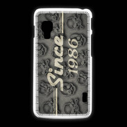 Coque LG L5 2 Since crane gris 1986