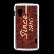 Coque LG L5 2 Since crane rouge 1987