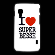 Coque LG L5 2 I love Super Besse