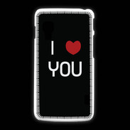 Coque LG L5 2 I love you noir