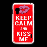 Coque LG L5 2 Keep Calm Kiss me Rouge